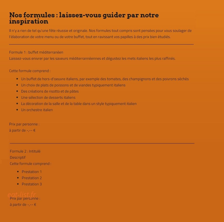 Ethik à table — carte page 1