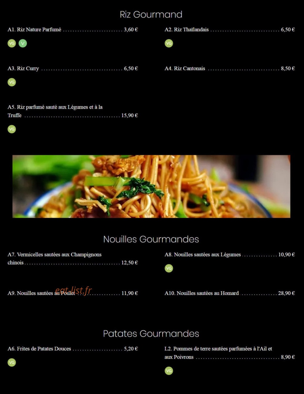 Etoile Gourmet — carte page 8