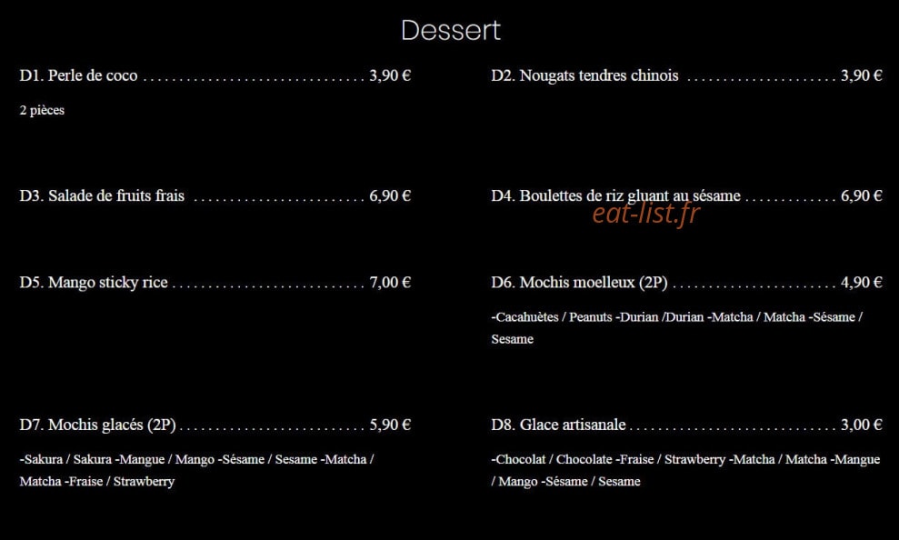 Etoile Gourmet — carte page 9