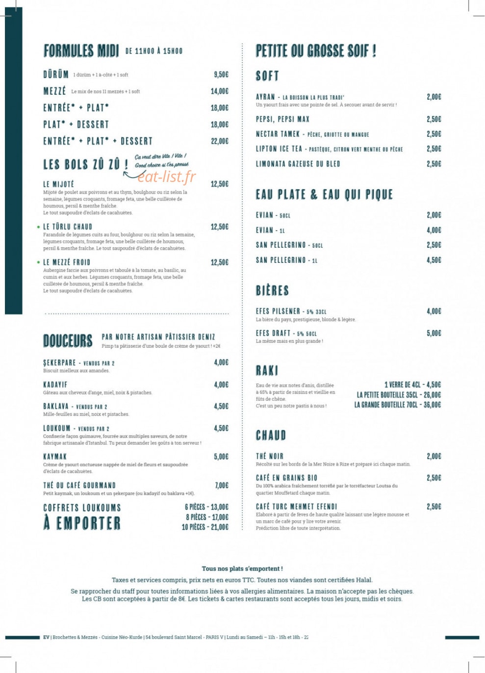 EV Brochettes & Mezzes — carte page 2