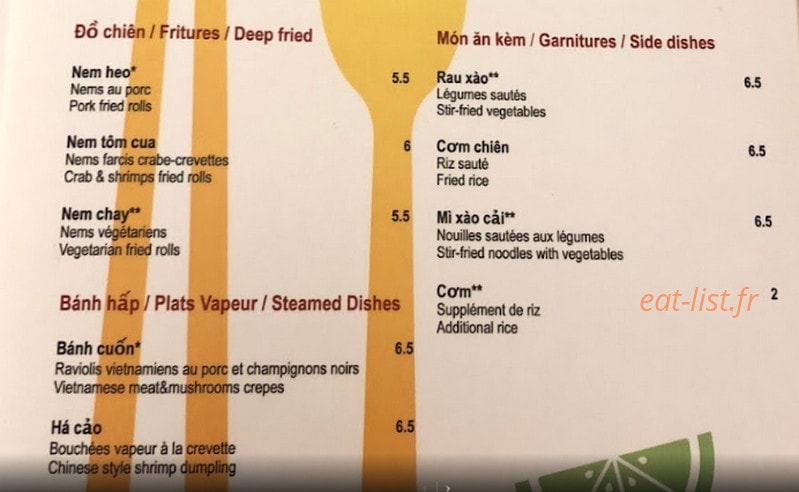Foyer Mon Vietnam — carte page 2
