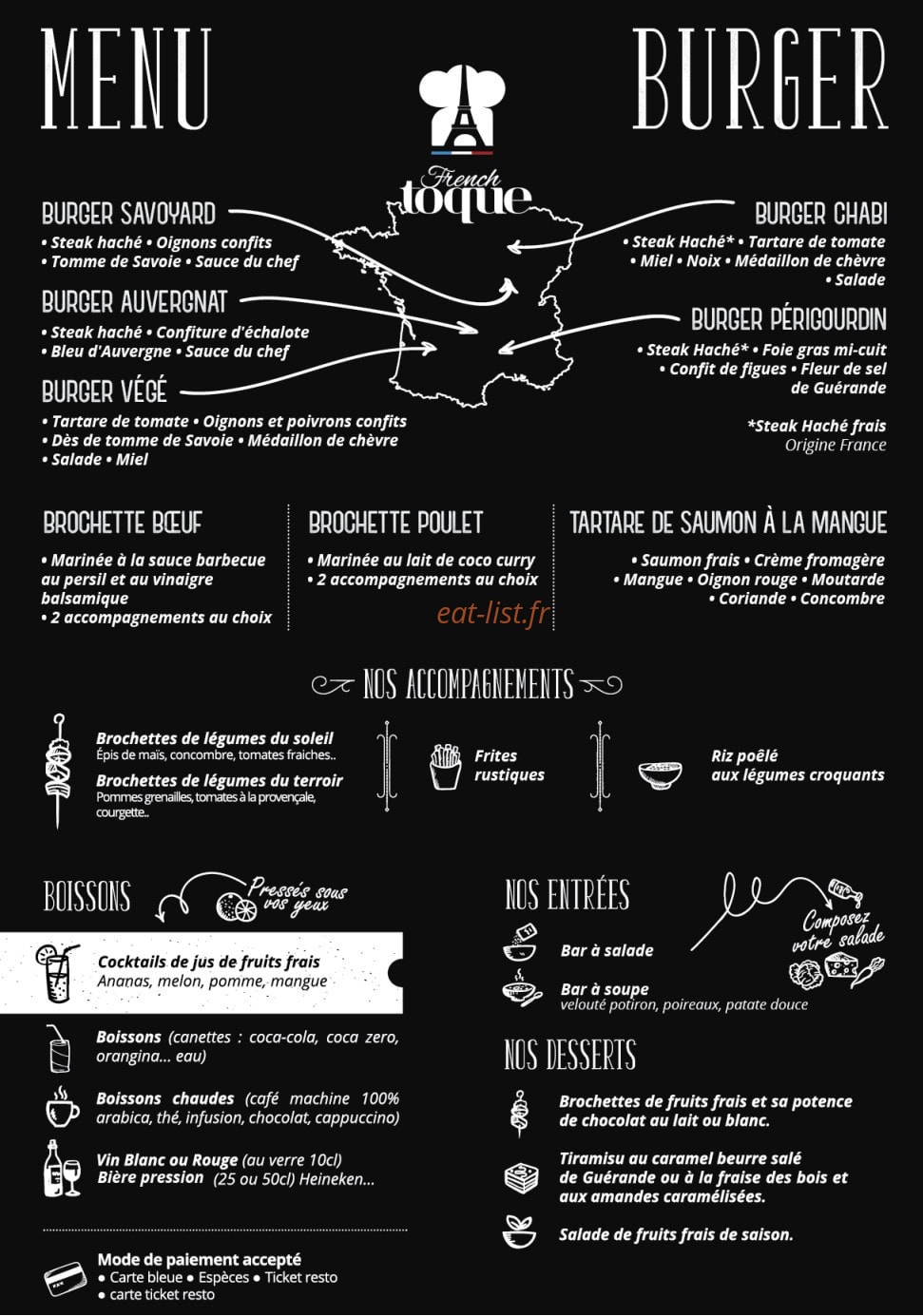 French Toque — carte page 1