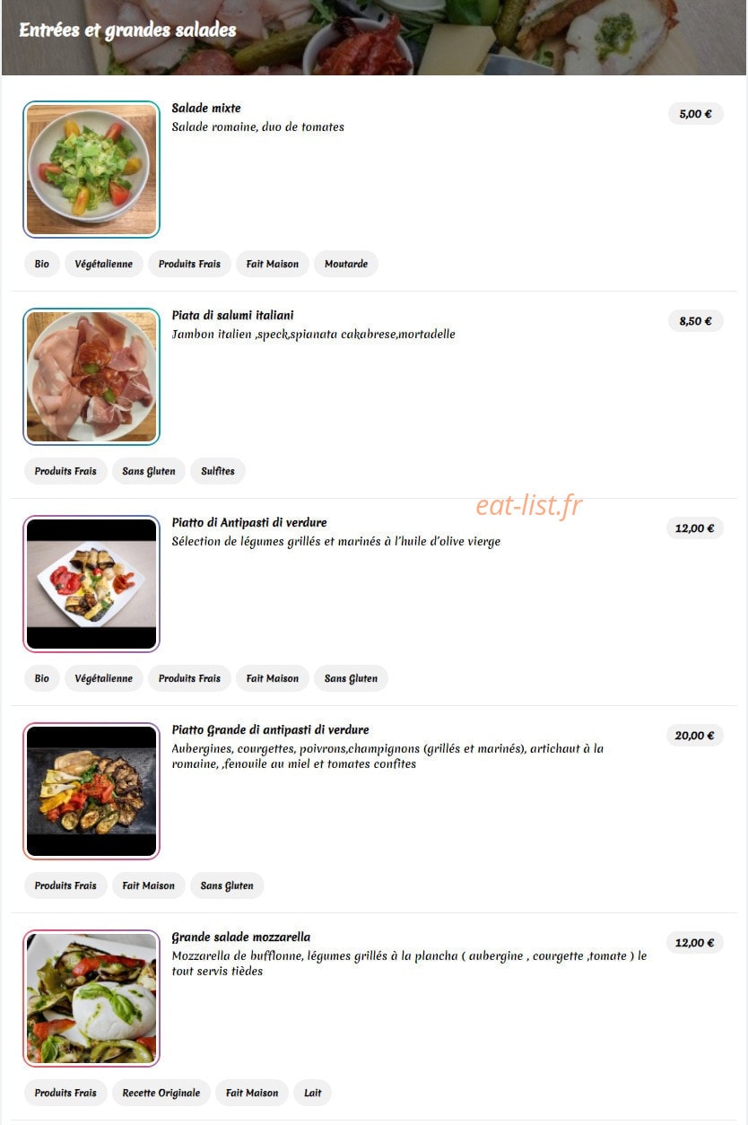 Friends-caffe — carte page 1