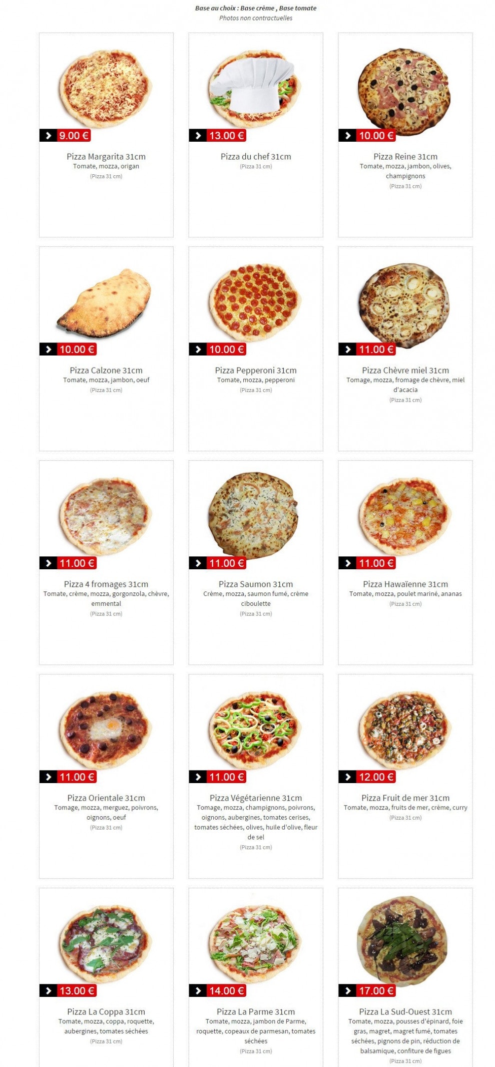 Georges Café — carte page 2