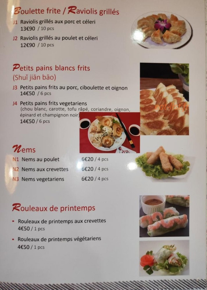 Goût de la Maison — carte page 1