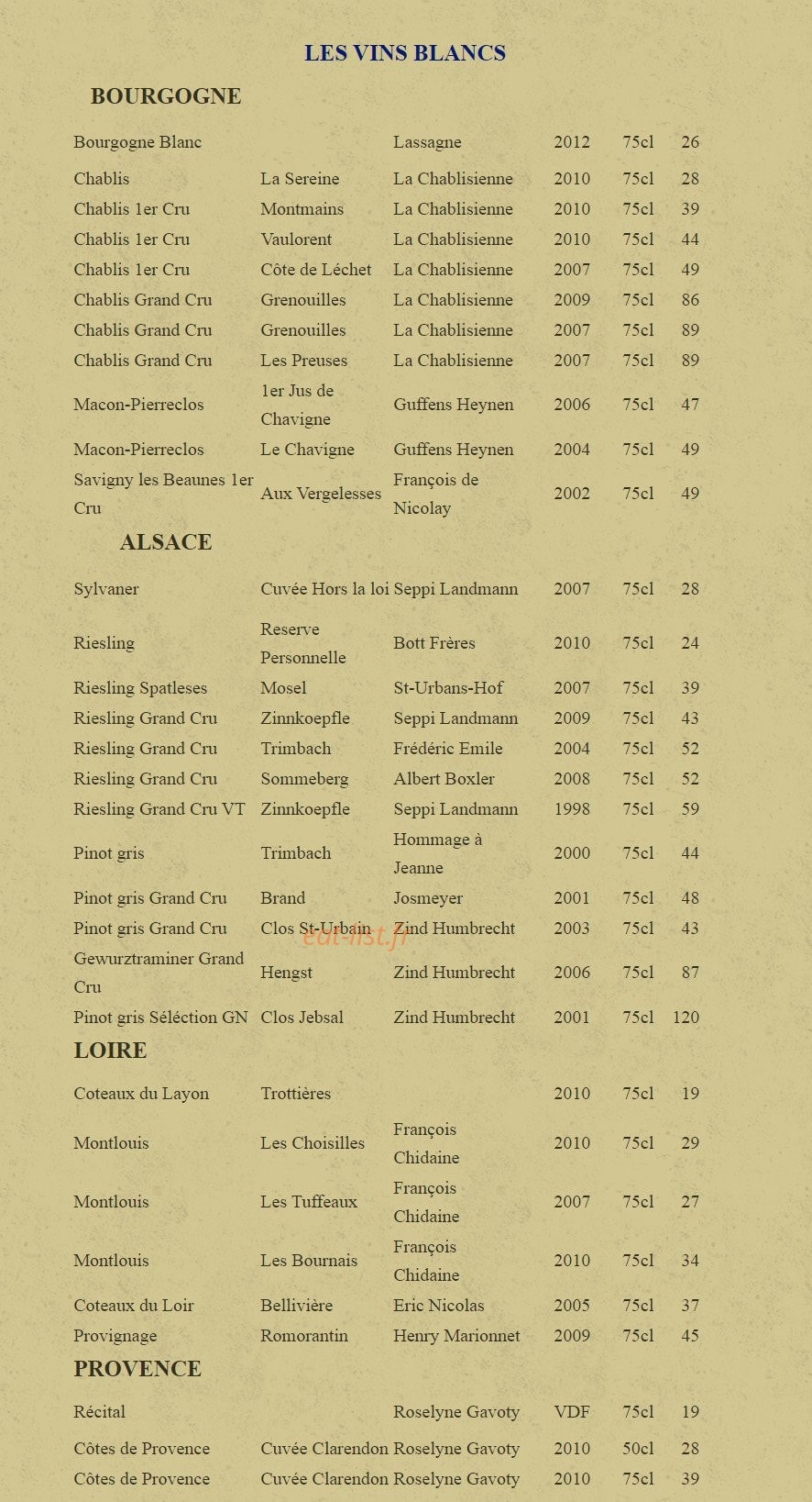 Grains Nobles — carte page 2