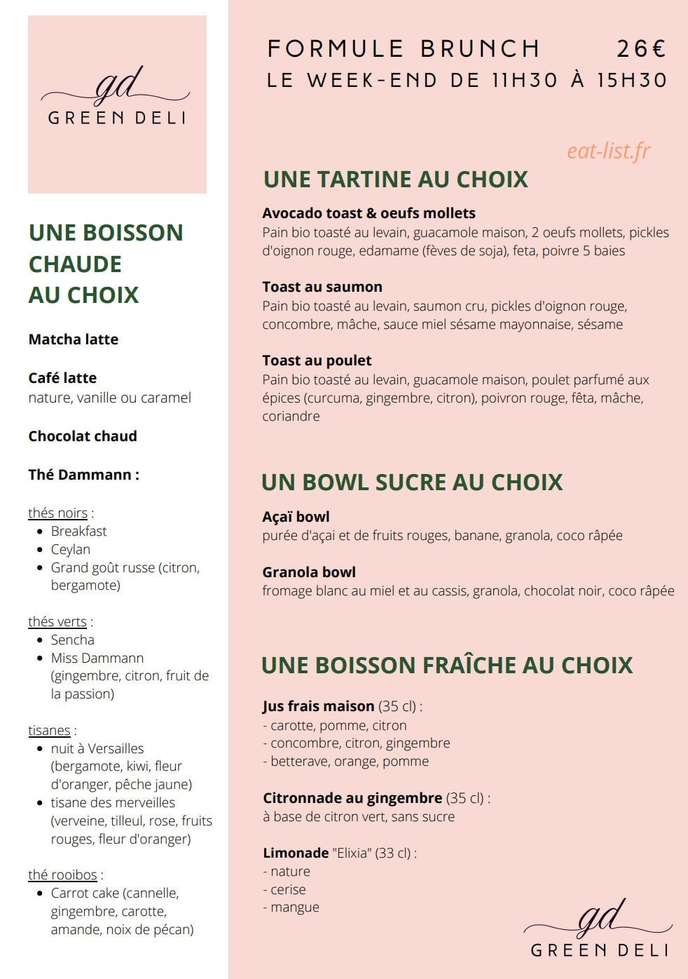 Green Deli — carte page 6