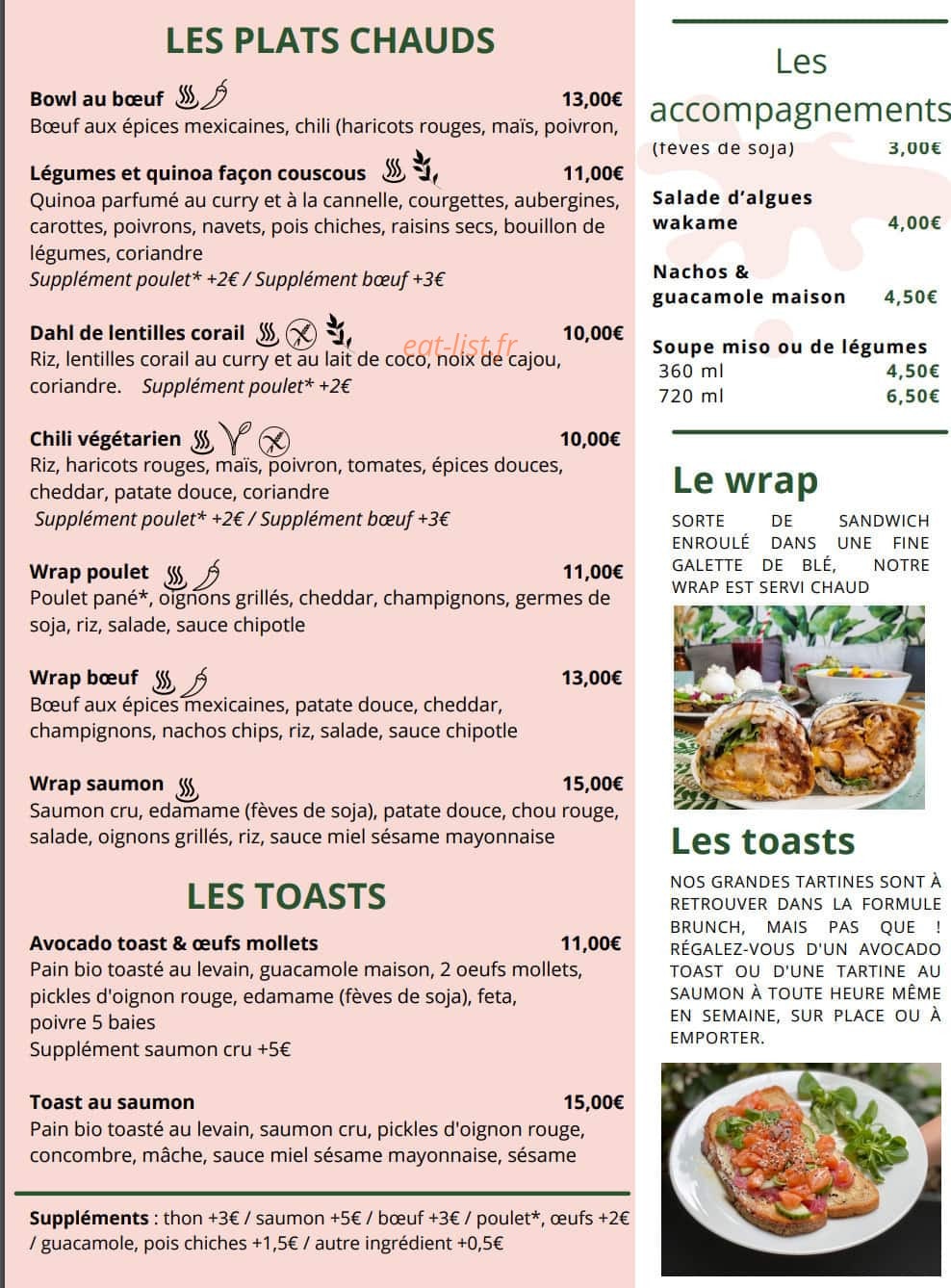 Green Deli — carte page 4