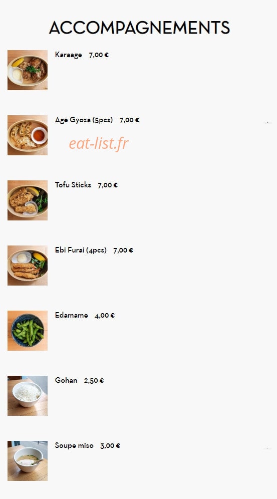Hachi bento — carte page 3