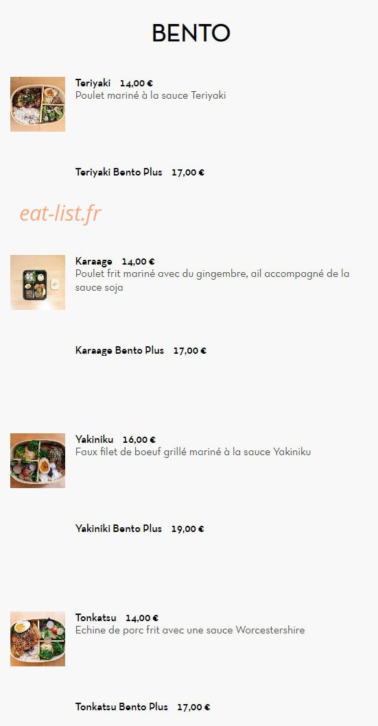 Hachi bento — carte page 4