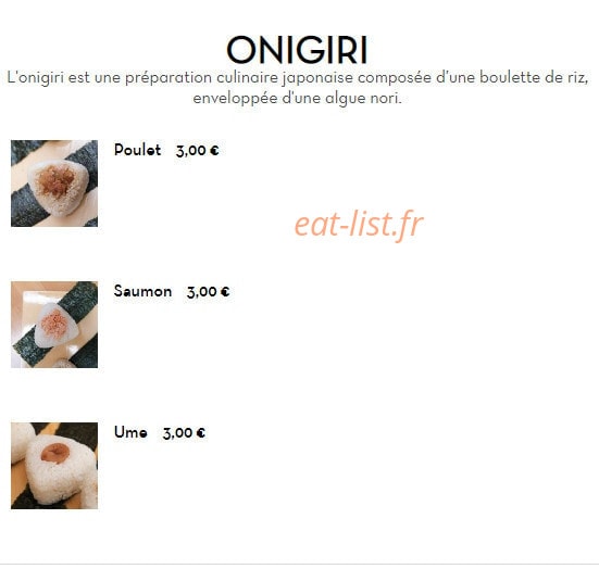 Hachi bento — carte page 2