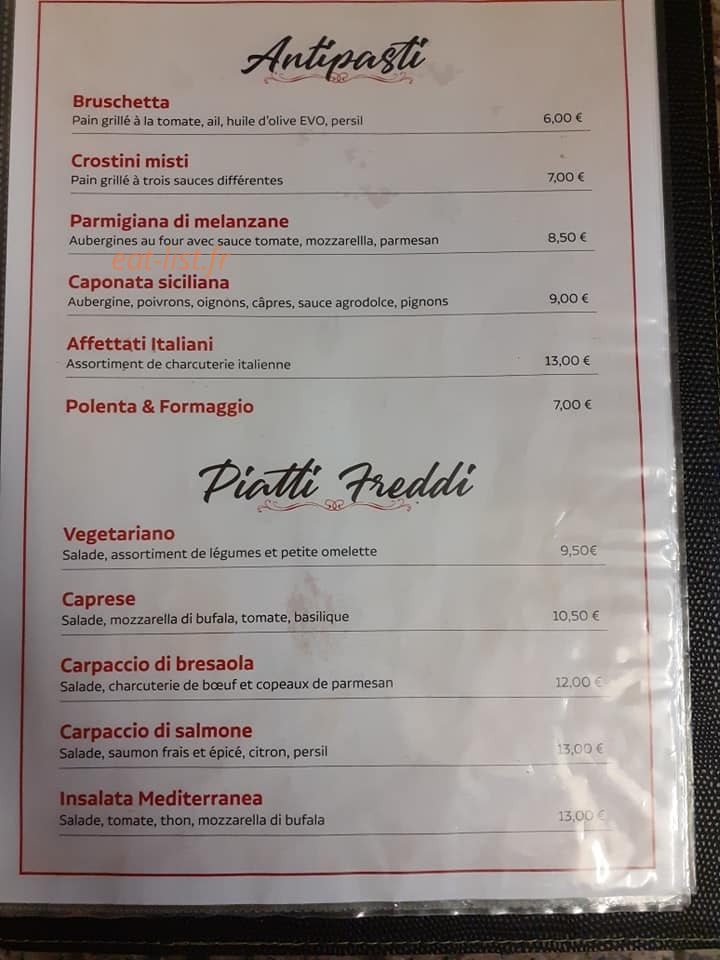 I Diavoletti Trattoria — carte page 6