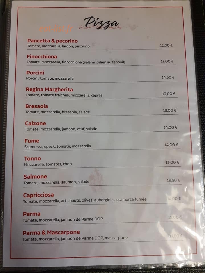 I Diavoletti Trattoria — carte page 5