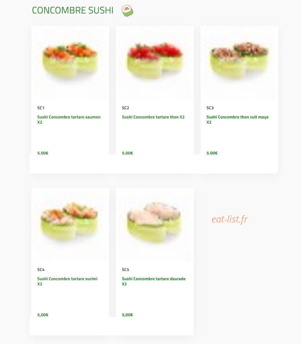 Jean Sushi — carte page 25