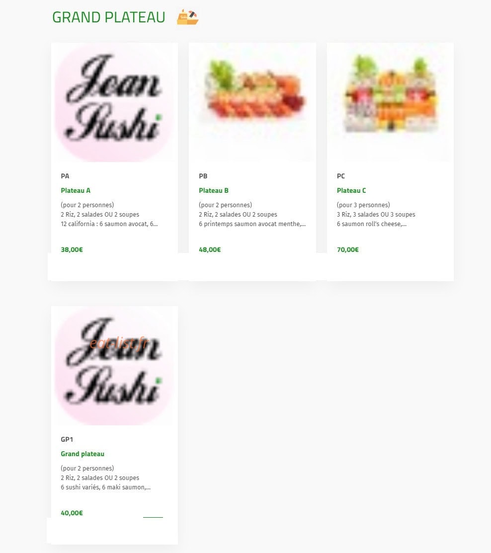 Jean Sushi — carte page 9