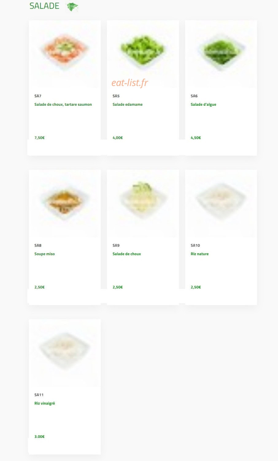 Jean Sushi — carte page 26