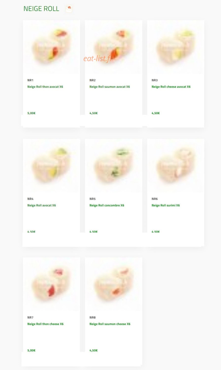 Jean Sushi — carte page 21