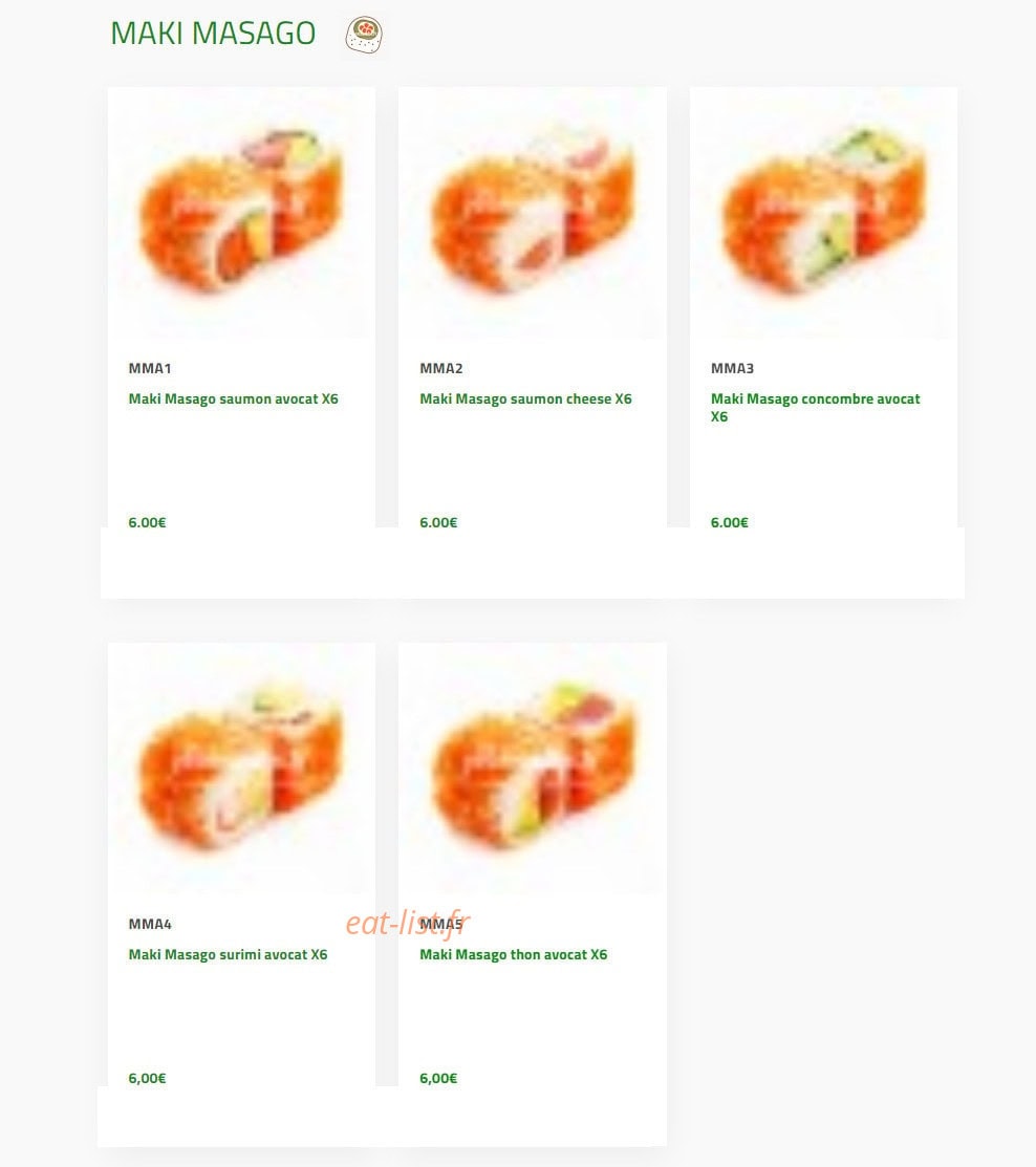 Jean Sushi — carte page 22