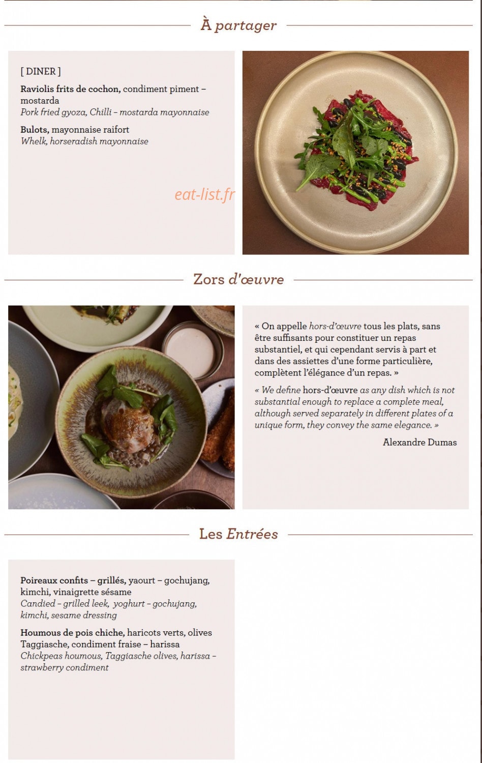 Kitchen Terre — carte page 1