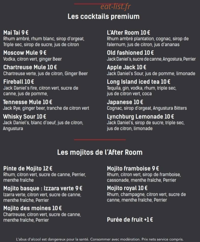 L'After Room — carte page 4