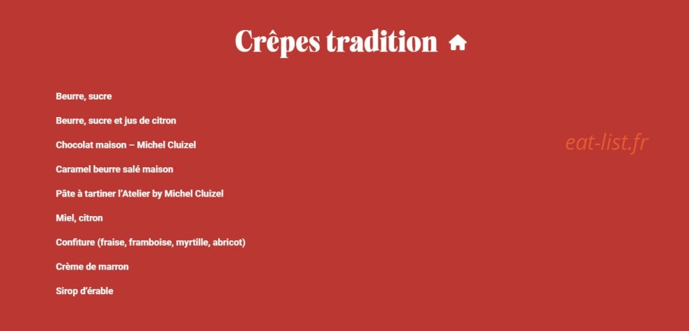 L'Atelier Artisan Crêpier — carte page 4