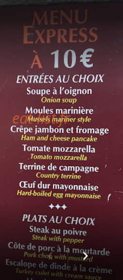 L'Auberge Saint Severin — carte page 1