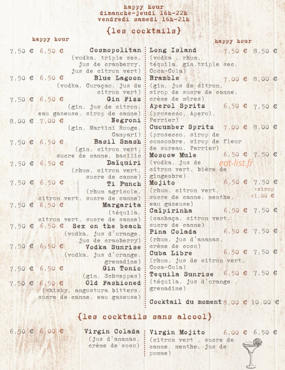 L'Écurie — carte page 8