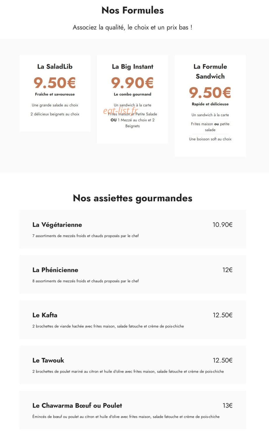 L’Instant Libanais — carte page 1