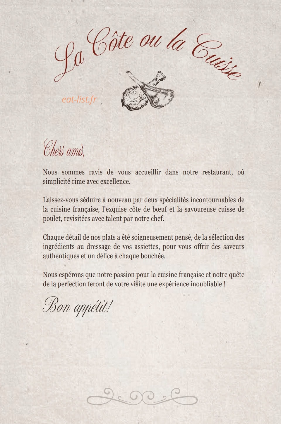 La Côte ou la Cuisse — carte page 1