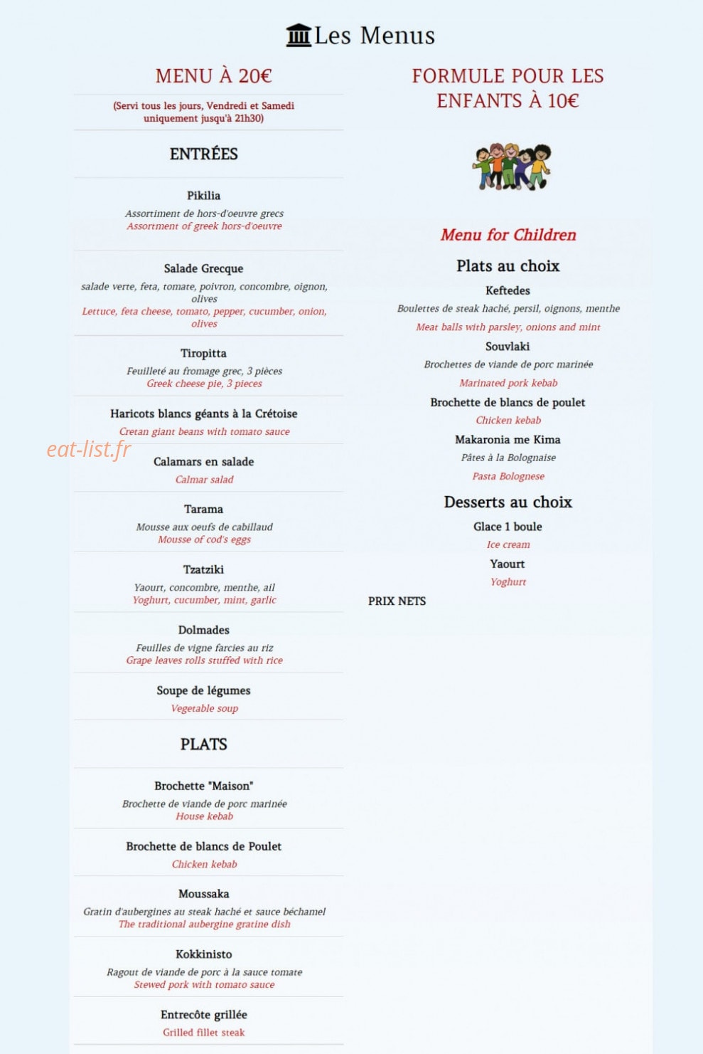 La Crête — carte page 6