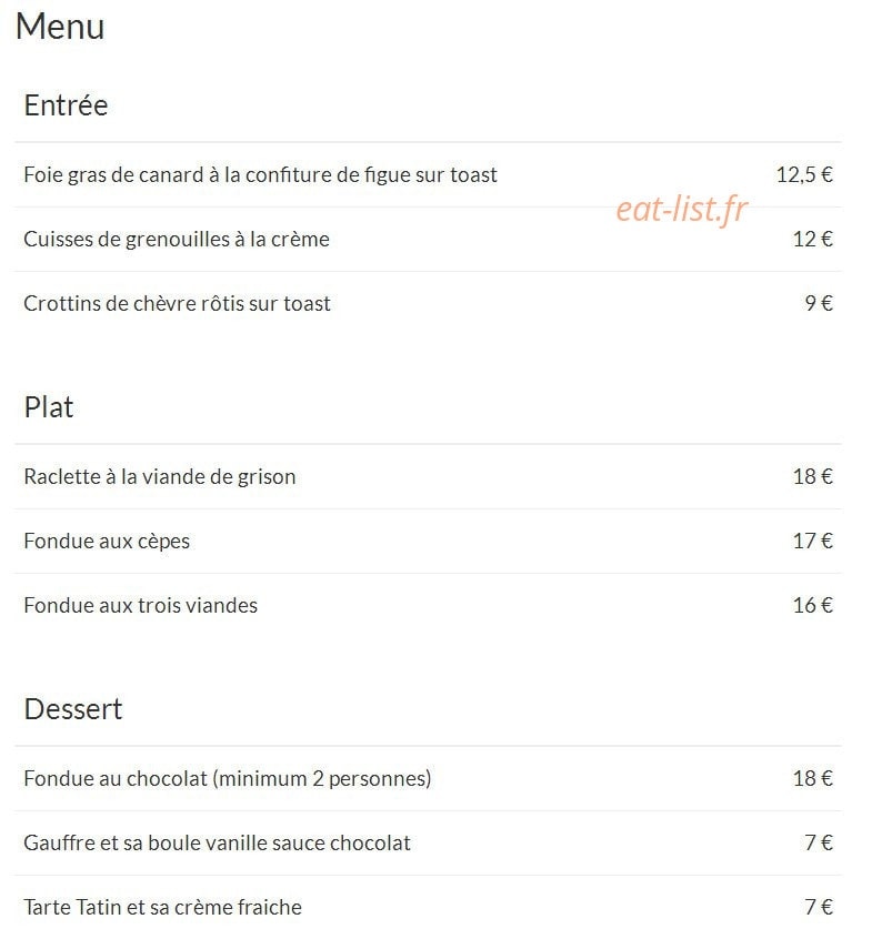 La Demi Lune — carte page 1