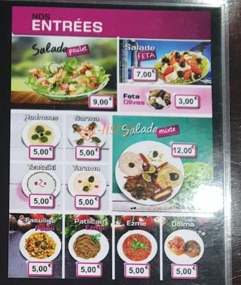 La Maison de Gyros — carte page 1