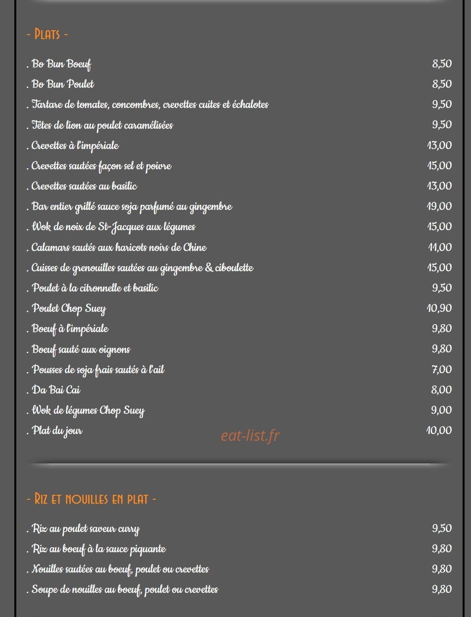 La Maison du Dim Sum — carte page 4