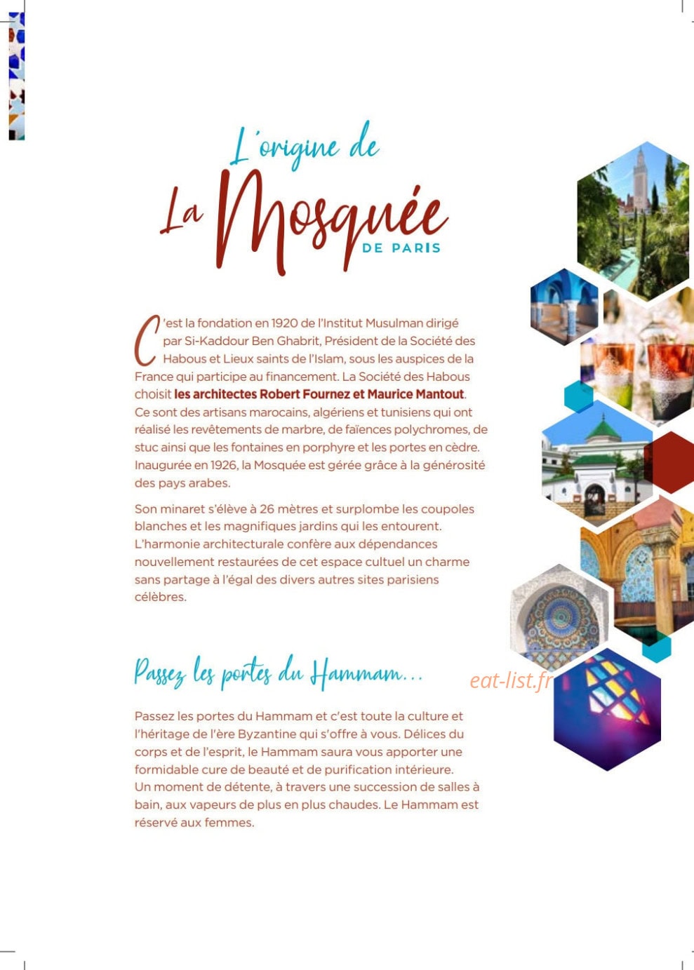 La Mosquée de Paris — carte page 5