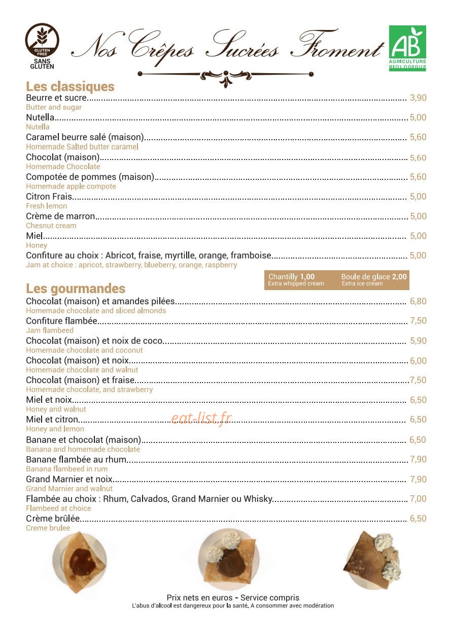 La Petite Bouclerie — carte page 4
