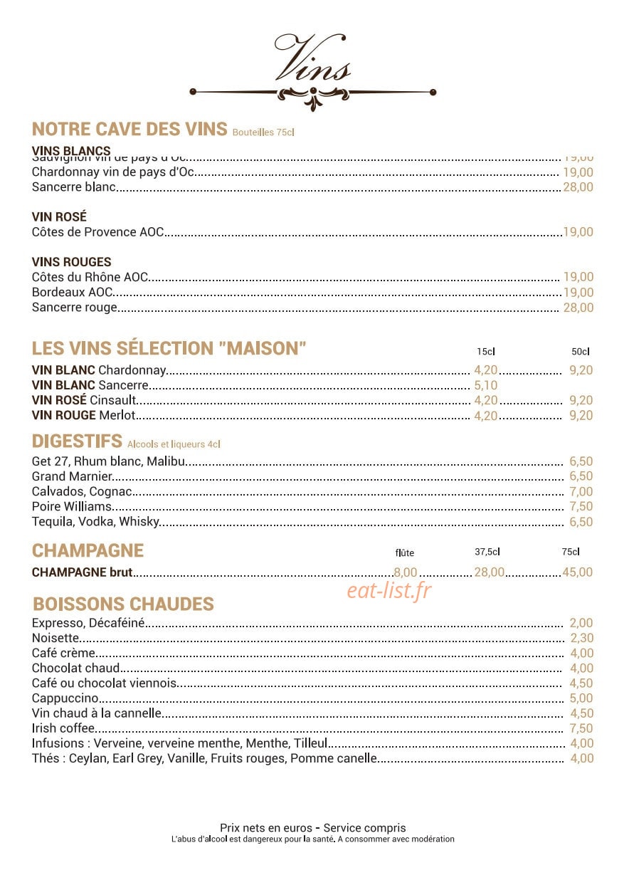 La Petite Bouclerie — carte page 6