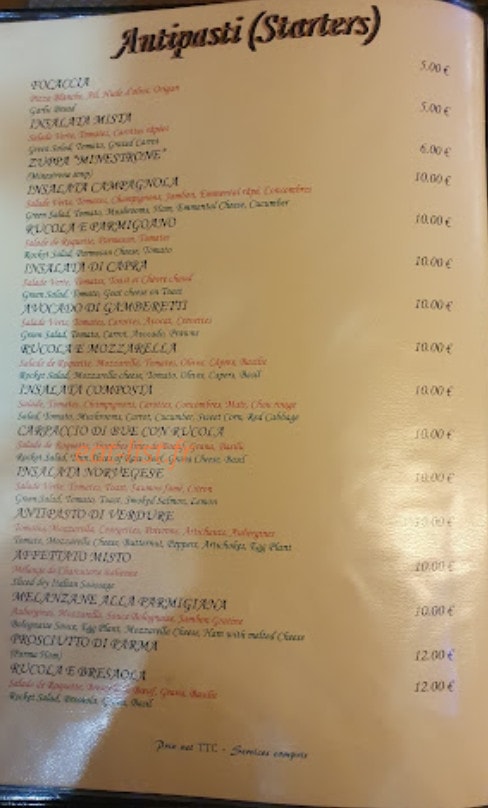 La Scarpetta — carte page 2