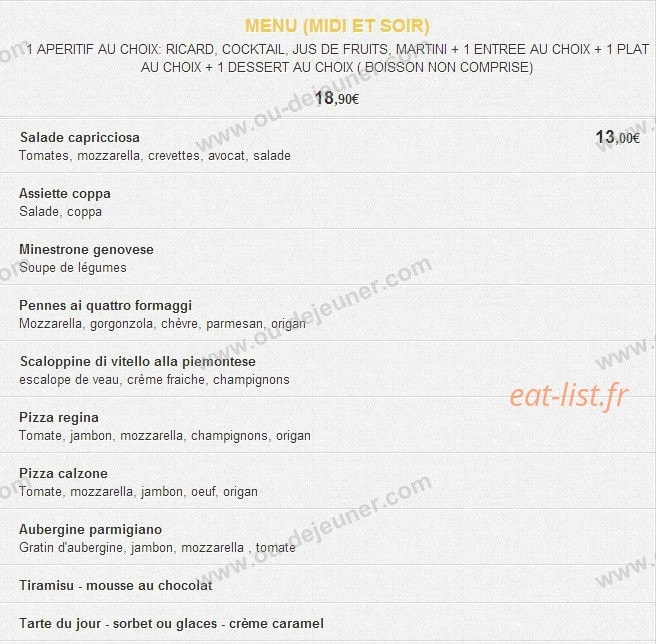 La Solita Taverna — carte page 6