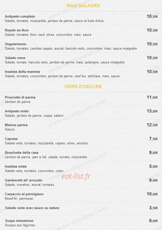 La Solita Taverna — carte page 5