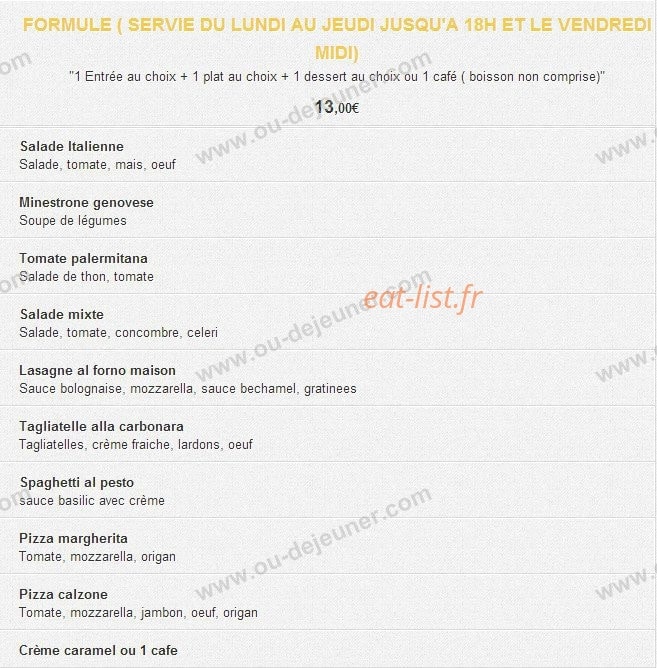 La Solita Taverna — carte page 7
