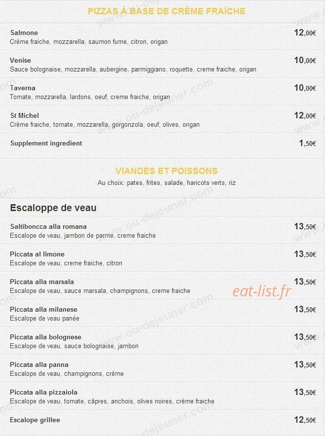 La Solita Taverna — carte page 2