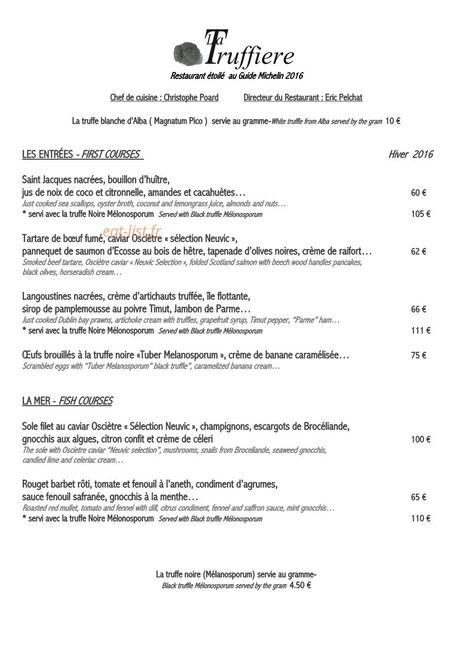 La Truffière — carte page 1