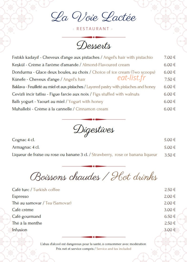 La Voie Lactee — carte page 5