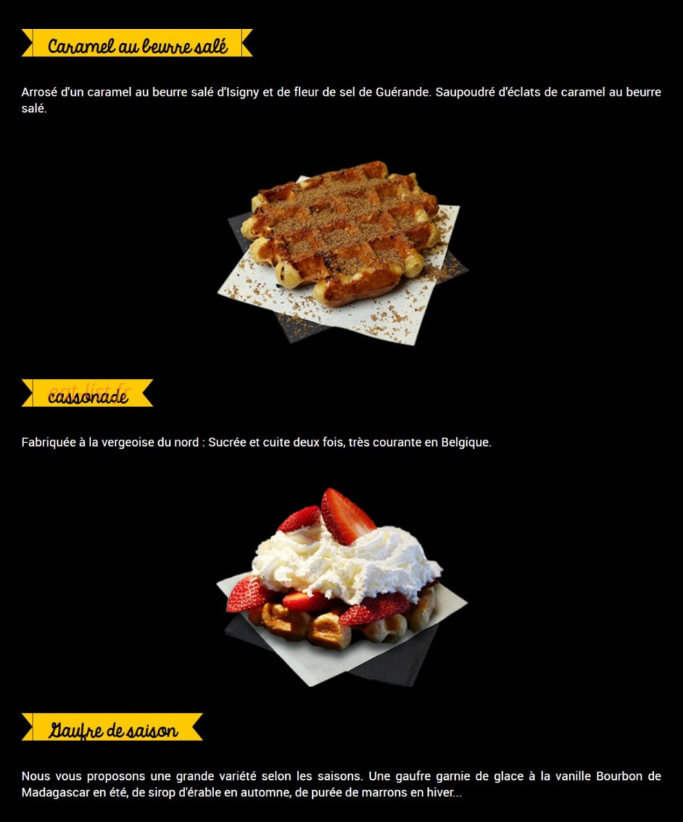 Le Comptoir Belge — carte page 4