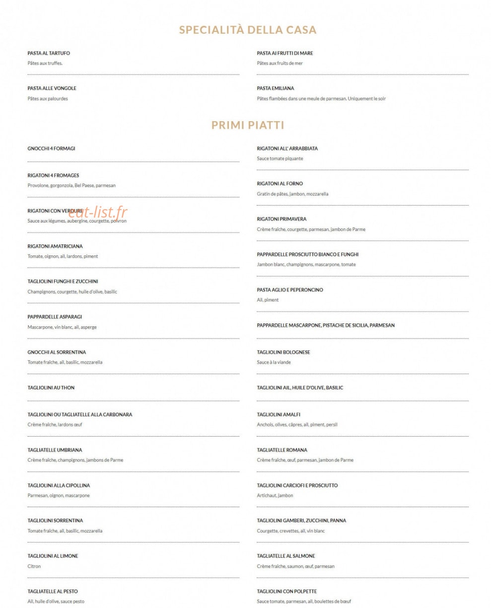 Le Grand Amalfi — carte page 1
