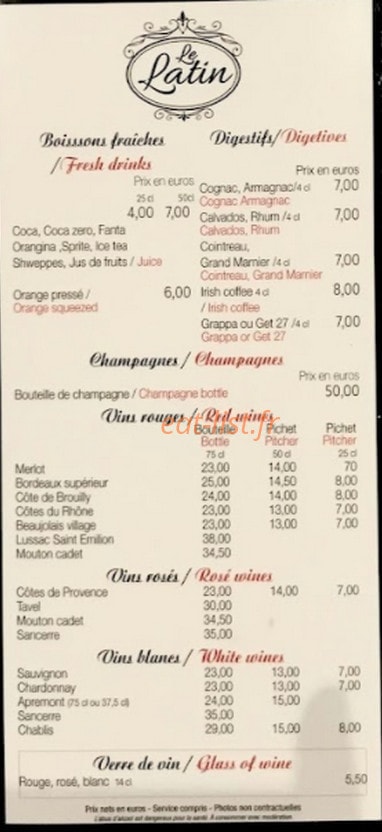 Le Latin — carte page 6