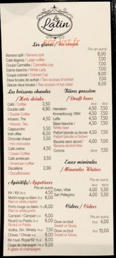 Le Latin — carte page 5