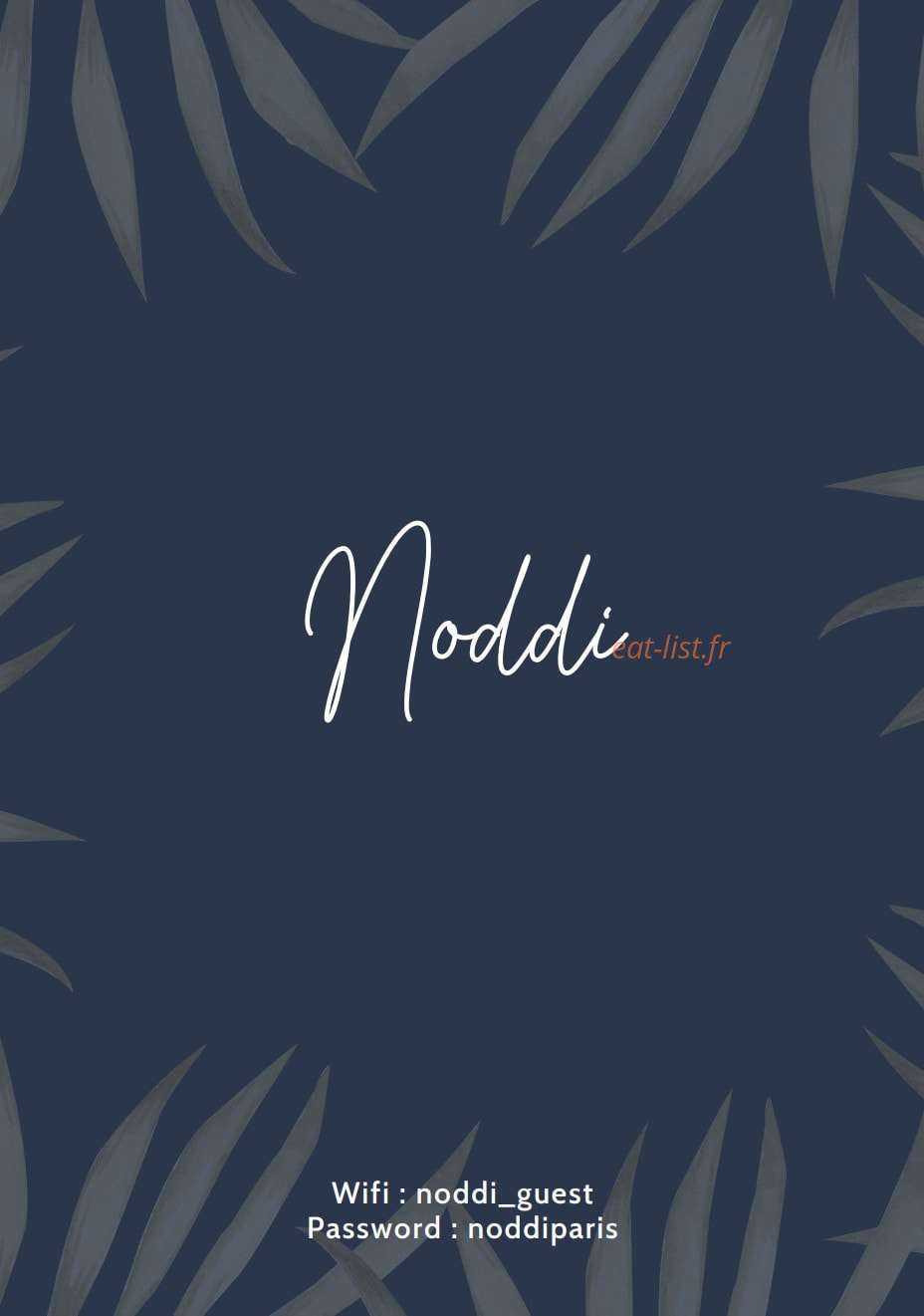 Le Noddi — carte page 1