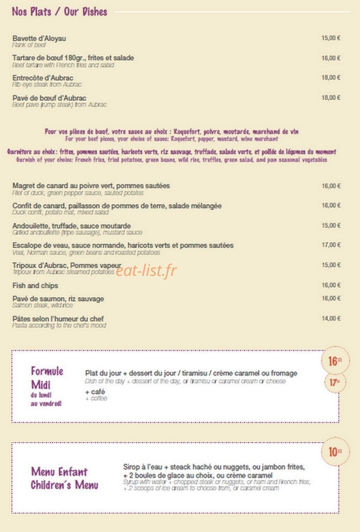 Le Petit Cardinal — carte page 3