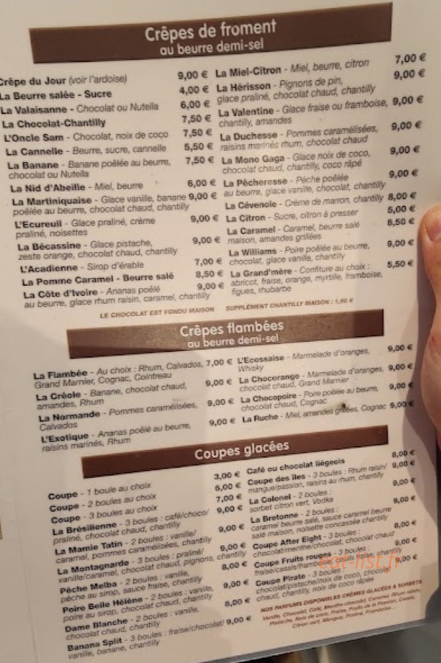 Le Pot O'Lait — carte page 2
